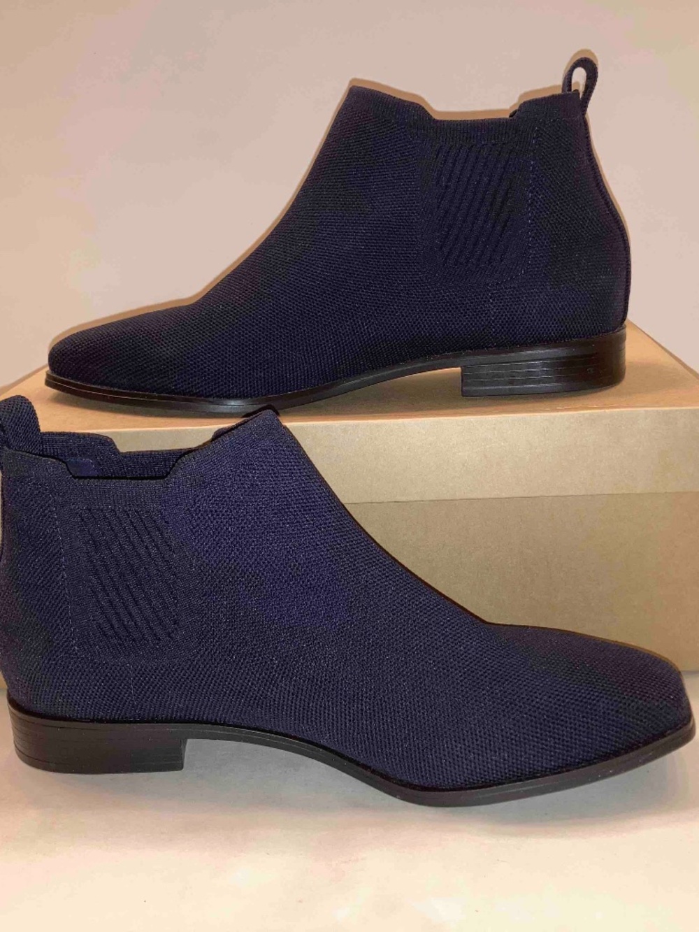 VIVAIA Ryan Knit Chelsea Ankle Boots navy Women's Size 43 - Picture 2 of 7